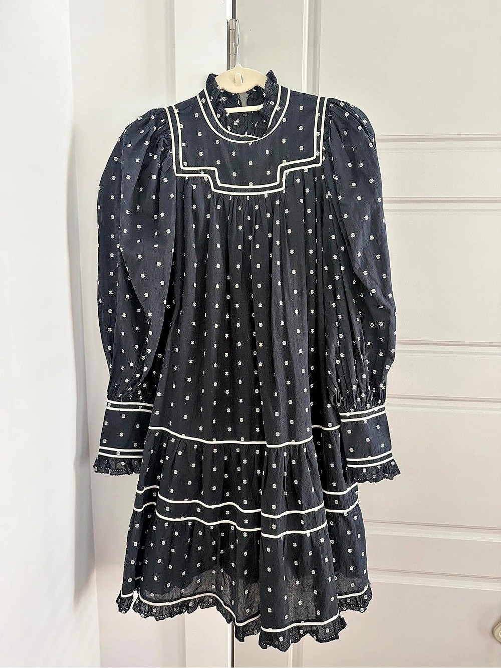 Ulla Johnson Cotton Mini Dress in Black & White Size 2 Like New